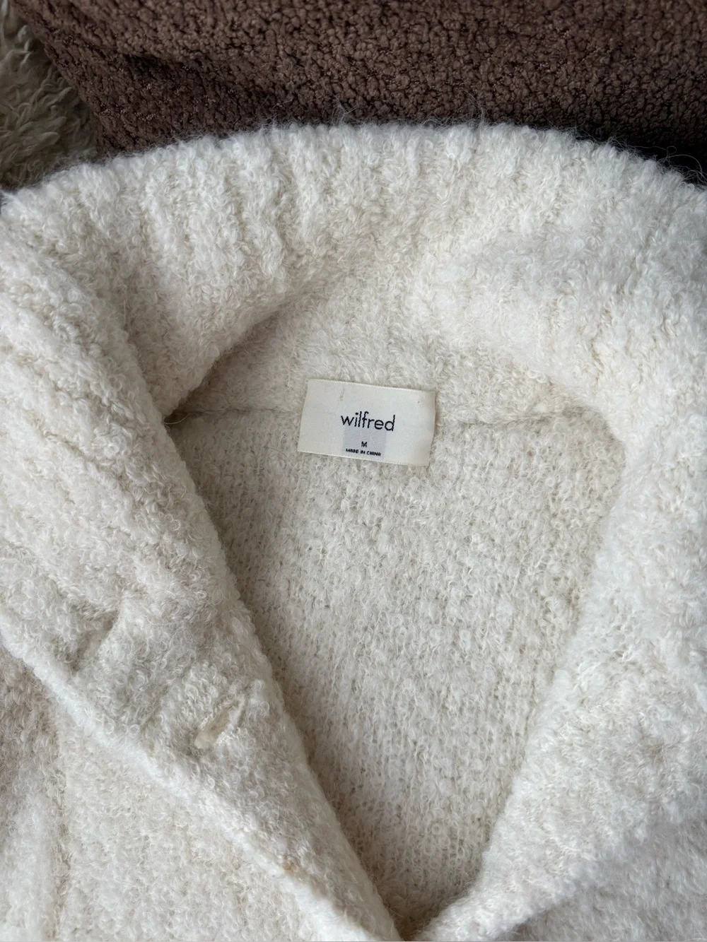 Aritzia Wilfred Oversized Alpaca Karlis Button Front Cardigan 🌿